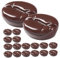 WOONEKY 20Pcs Artificial Coffee Beans for DIY Craft Accessories Realistic Simulation Food Model for Phone Case Decoration Scrapbooking and Event Decor