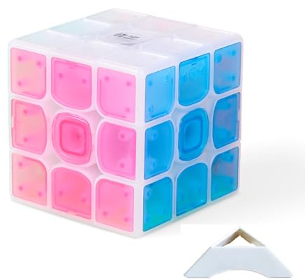 Transparente Eiskristall Mehrfarbige 3x3x3 Magie Puzzle drehen Würfel, Farbe-passende Puzzle Spiel, 3x3 Gehirn Teaser Drehen Spielzeug