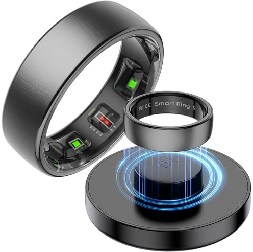 Smart Ring Fitnessring Smartringe für Herren Damen Ring Schlaf Herzfrequenz Stress Gesundheits Tracker Aktivitätstracker IP68 Wasserdicht Gestensteuerung Schrittzähler Fitness Ring Android iOS