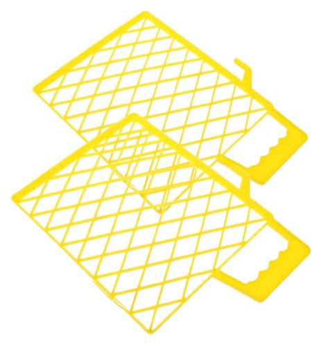TOBBOMEY 2pcs Sturdy Plastic Paint Tray Liner Mesh Grid Tray for Wall Painting Diy Paint Accessories