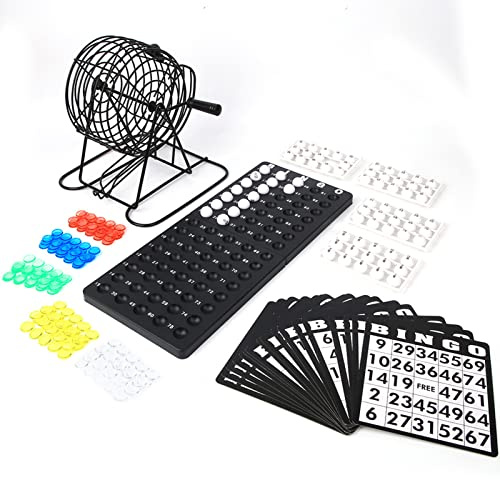 RiToEasysports Kvalitet Bingo Set med Ball Slide & Pappboard Numbers for Family Group Entertainment