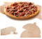 2 pcs pizza in legno buccia 11x6.7x0.2 '' paddle per pizza con impugnatura comoda a tavola facile da usare con spatola di pulizia della pulizia con bordo con bordo smussate per tagliare il pala, bucc