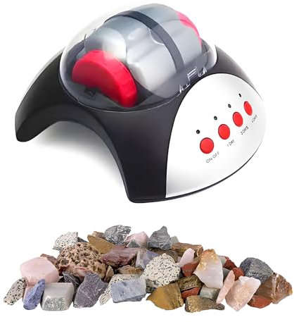 Rock Tumbler Machine, Stone Polither Kit, Liefert Elektrische DIY -physikalische Experimentierspielzeug, Automatisch Abgeschaltet, Niedriges Geräusch, Edelsteinmühle, Rockpolier Tumbler Kit