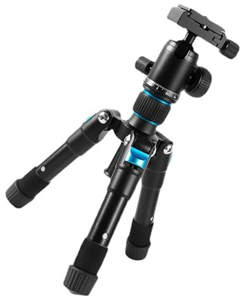 Trípode de aluminio duradero con cabeza esférica para cámara réflex digital, equipo de video, cámara de viaje, soporte para smartphone, trípode de escritorio de aluminio