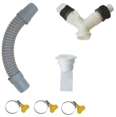 YHNNH Washing Machine Outlet Hose Adapter Inlet Pipe Connector Drain Basin Tee Joint Splitter Connector Drainage Hose Coupling(A)
