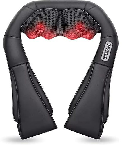 Masseur de nuque avec chaleur, massage des épaules, coussin de massage électrique avec massage 3D pour cou, dos, jambes, pieds, cadeau pour femme, cadeau pour homme