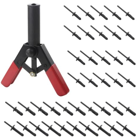 Asyduey Juego de 41 Piezas de MáQuinas Remachadoras de ExtraccióN RáPida de NúCleo, Extractores de Remaches de PláStico, Herramientas de Remachado de Polietileno para AutomóViles