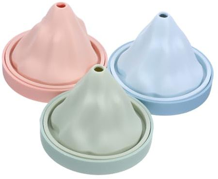 Uonlytech Moule à Glaçons Silicone Forme Montagne Neige Non-adhérent et Réutilisable Plateau de Glace Bleu Vert Rose pour Cocktails et Boissons Fraîches