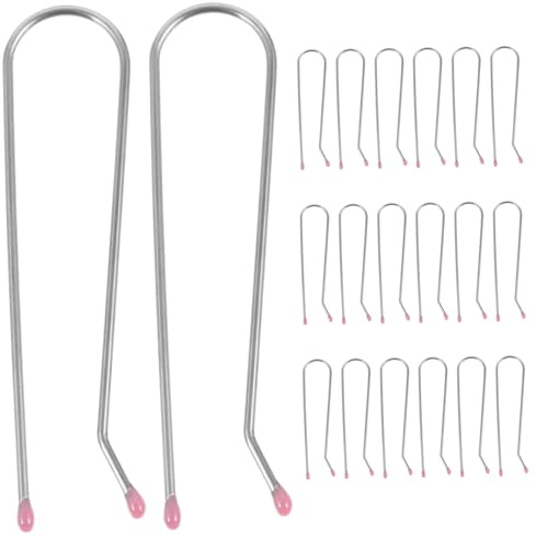 Beaupretty 20pcs U-shaped Hot Roller Clips Metal Hair Curlers Replacement Clips for Electric Hot Rollers Securely Hold Hair Ensuring Curling Effect