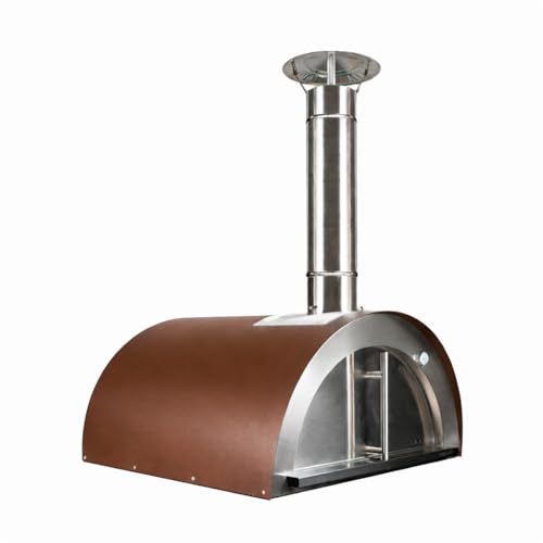 MF - Horno de leña exterior para pizzas y pan modelo Chef Junior imitación óxido para uso en jardín
