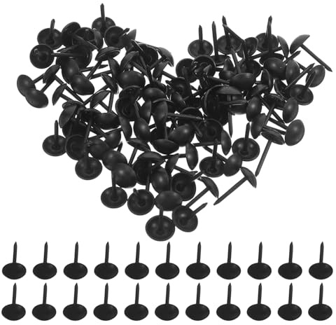 Mipcase Clous de Tapissier Décoratifs Noirs pour Meubles Vintage, Clous en Fer 7x10 Mm, Lot de 300 Pcs, Punaises de Meubles pour Rembourrage, Montants de Porte, Décoration Murale
