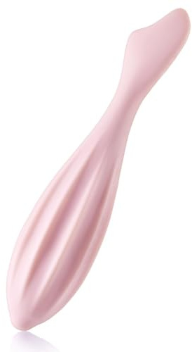 LLOUSSAK Rosa silikon ansiktsmassage roller, ansikts-roller, ansiktsmassageapparat, praktisk ansiktsmassage rullar, skaftmassageapparat för ansiktsmassage hudåtstramande lugnande musklerna
