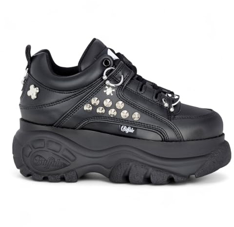 Buffalo 1339-14 Damen Sneaker aus Kunstleder Mit Klobiger Plateausohle