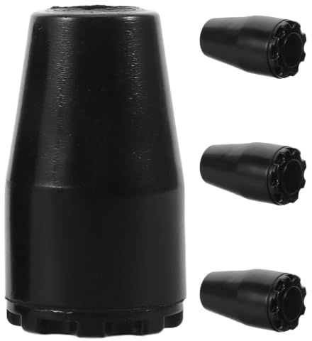 TOYANDONA 4 Pièces Manchon de Poignée de Porte de Cheminée Résistant la Chaleur en Plastique Noir Prise Fiable Remplacement Pratique et Solide pour Four et Chaudière