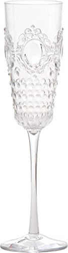 Set 6 Flute Trasparenti Champagne Baci Milano Acrylic Glasses Bicchieri Baroque & Rock EmozionarSi