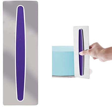 Stainless Steel Cake Smoother Scraper Buttercream Icing Polisher Decorating Edge Stripe Smoother Cake Sculpting Modeling Tools Pastry Cutter Baking for Xmas Christmas Cake Mousse DIY Sugarcraft