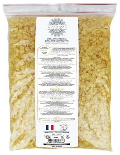 Vivezen - Gouttelettes, perles de cire à épiler pelable extra fine - 100% fait en France