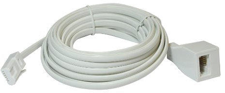 BT Telephone Extension Cable - White Coloured - BT Male Plug to Female Socket BT431A - 4 Core - Copper Wiring, Broadband Ready (3m)