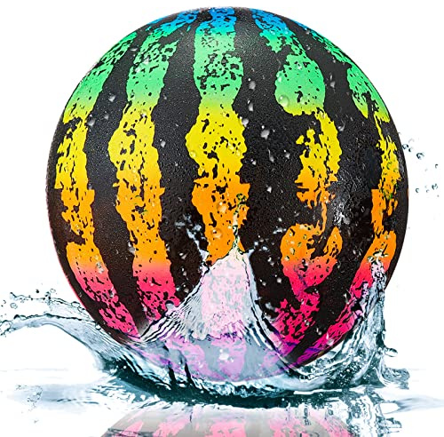 Sumind Swimming Pool Gaming Ball 9 Inch Underwater Ball with Hose Adapter, for Under Water Passing, Dribbling, Diving for Adult(Gradient Style)