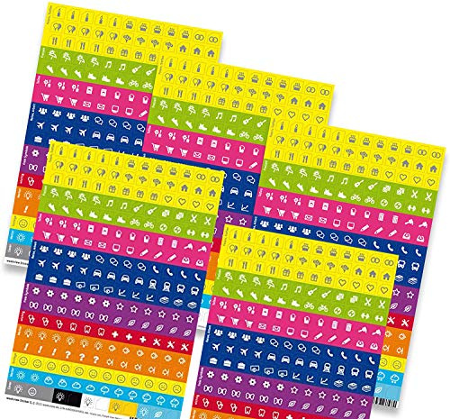 weekview Sticker S - 10er SET, 10 x 216 Organizer-Aufkleber - 7 mm