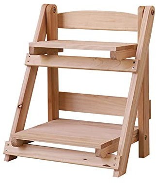 Fioriera Da Esterno,Scala Per Fioriera Da Giardino, Scaffale Per Fioriera in Legno A 2 Livelli Espositore Per Piante Da Fiore Scaffale Per Piante, Per Patii Interni Esterni Cortili Balcone,Natural