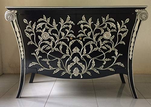 Kunibert Louises - Mobili in stile barocco, stile rococò, credenza e credenza, colore: nero con argento