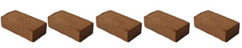 5X Kokoserde für Zimmerpflanzen | 40 Liter | 650g 20x5,5x10cm | Kokosfasern | Kokossubstrat Kokoserde Anzuchterde Humusziegel Blumenerde Bio Gartenerde Kokosziegel fein Quelltabletten Kokosblumenerde