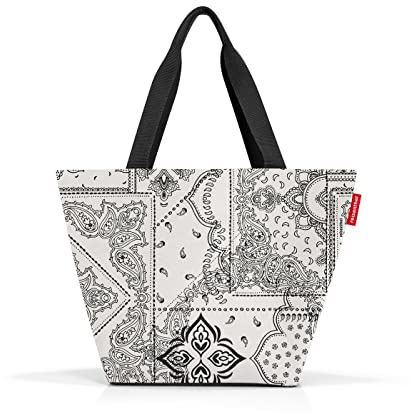 reisenthel shopper M bandana white – Geräumige Shopping Bag und edle Handtasche in einem – Aus wasserabweisendem Material