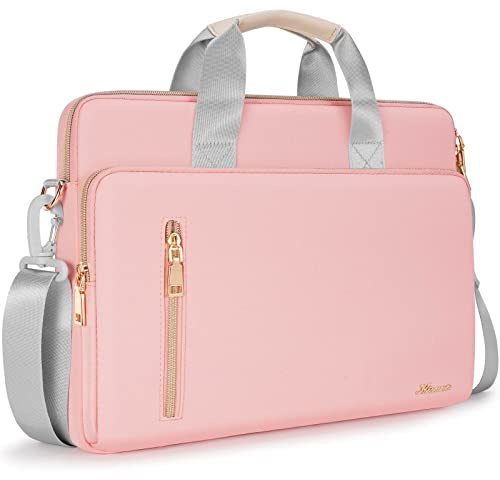 KIZUNA 17 Zoll Laptoptasche Damen Notebook Tasche 17,3 Laptop für 17.3 Lenovo ThinkBook Plus 17 2022/LG gram 17/17.3 Razer 17/MSI 17/Dell Alienware X17 R1/HP Envy Wasserdicht Sleeve Hülle Bag,Rosa
