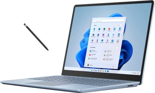 Microsoft Surface Laptop Go 2 12.4, Touchscreen, Intel UHD Graphics, Intel i5-1135G7, 4GB di RAM, 64GB di Memoria Flash eMMC, Blu Ghiaccio, con Penna Stilo MTC