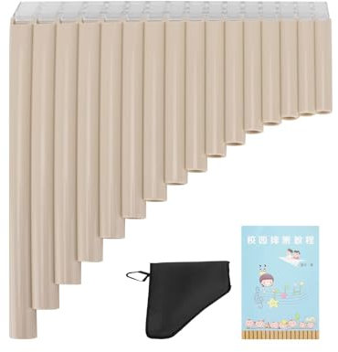 Panflöte, C-Taste Panflöten mit Bunte Pappe Tragetasche, Leicht zu Erlernen ABS Holzblasinstrumente Panflötenmusik Holzblasinstrumente Traditionelle Musikinstrumente Für Kinder Erwachsene Anfänger