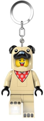 LEGO Minifigures Grande Portachiavi Luminoso con Figura Alta 76mm - Ragazzo in Costume da Carlino (KE213H), Bianco