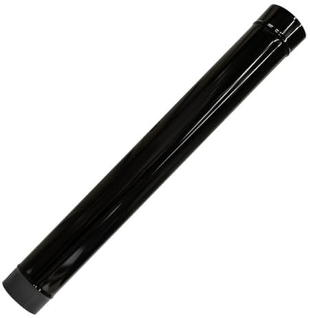 Kolor Emailliert Rauchrohr Ofenknie Ofenrohr Bogen Abgasrohre Kaminofenrohr 110-150mm Pelletrohr Pellet Heizung (Rohr 1000 mm, Ø 120 mm)