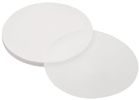 uxcell 100Pcs Parchment Paper Rounds 5 Inch, Round Parchment Paper Non Stick for Baking Small Cakes, Separating Frozen Meat, Toaster Oven, White