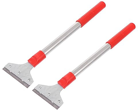 jojofuny 2 Uds Raspador de Limpieza para Azulejos y Vidrio, Herramienta para Quitar Adhesivos y Barro Seco, Mango Antideslizante Ergonómico para Limpieza de Pisos