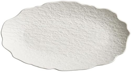 MIROOOO Speiseteller-Set, kreativer Fischteller, Geschirr, Teller, Haushalt, gedämpfter Fischteller, moderne Keramik, einfache Schale, Küche, Salatschüssel (weiß, 26,7 cm)