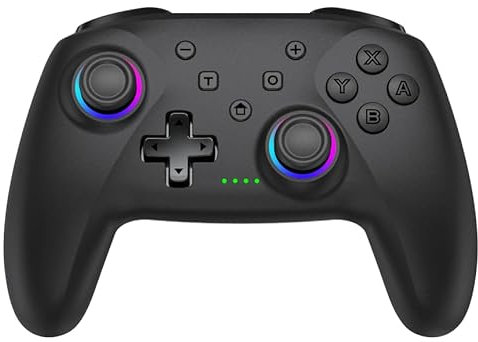 Wireless PC USB Gaming Controller,Programmable Controllers for Nintendo Switch with Hall Effect Joystick &1000mAh Battery Adjustable Turbo/Vibration for PC/Switch2/Switch/Lite/OLED/iOS/Android
