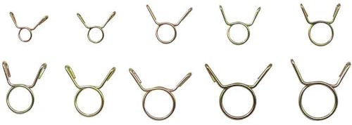 10-teiliges Sortiment an Federklemmen für Kraftstoffleitungen, Wasserleitungen, Luftschläuche, Größen 5 bis 31 mm, Schlauchklemmen, Taschenlochklemmen, Federklemmenklemme, 6 mm