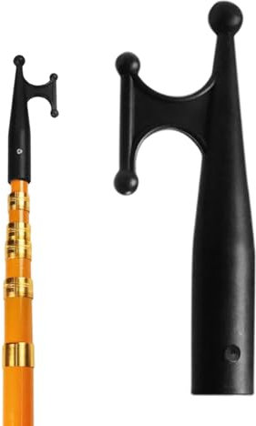 Qfdiwr Teleskop-Bootshaken Aluminium,Teleskop-Boot-Haken,Nylon Zum Andocken Von Booten,rostbeständiges Design, Langlebig,Schubstange Zum Anlegen,unverzichtbares