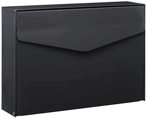 MEFA by Renz Letter 110 (Farbe Anthrazitgrau - RAL 7016, Postkasten mit Sicherheitsschloss, Designbriefkasten, Größe 86x354x249 mm) 110610M, Anthrazit