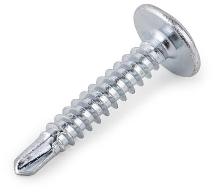 MIVOS Selbstbohrende Schrauben - 4,2x25 mm - 50 Stück - Montageschrauben - Bohrschrauben - verzinkter Stahl - Blechschrauben für Industrie