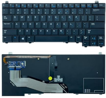 SONGOZD Teclado retroiluminado para portátil Latitude E5440 Y4H14 (EE. UU./Japón)(US Backlit NoPoint)