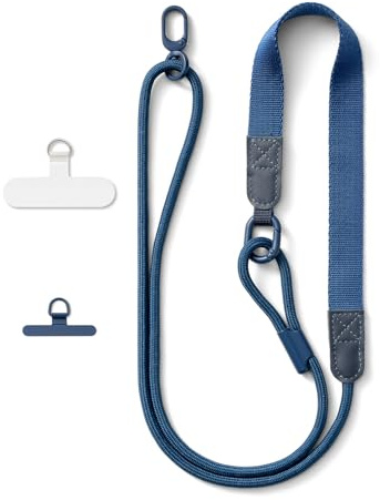 MORSUNBELA Mobiltelefonkedja Mobiltelefonband för Upphängning universell Telefon Justerbart Crossbody Band för Mobiltelefonskal Phone Strap Halsrem Blå