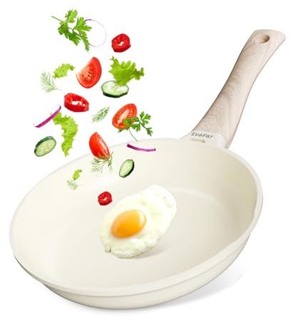 EvoFar Keramik Pfanne 20cm Antihaft Beschichtet, Bratpfanne Induktion | Omelette Pfanne, Cooking Frying Pan