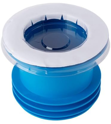 MonoSora Flangia WC per guarnizione ad anello per tubo di scarico, ciotola di tenuta per scarico a pavimento, compatibile con PVC, 100-110 mm, guarnizione in gomma con design anti-perdite, blu/nero A