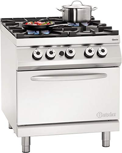 Bartscher Gasherd Profi 900, B800, 4FL, GBO 2/1GN | Gastronomiebedarf