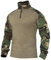 XKTTAC Combat Shirt Tactical mit 2-4 Taschen Herren Militär Ausrüstung Security Outdoor Polizei Hemd Bundeswehr Paintball Airsoft(B-Woodland/2 Taschen,M)