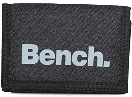 Klettbörse Bench Geldbörse, Geldbeutel, Portemonnaie, Münzbörse Wallet (M2 Schwarz)