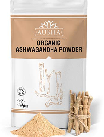 Ausha Organic Ashwagandha Powder 1kg High Strength - UK Certified Organic by Soil Association - Stress & Anxiety Relief, Energy, Sleep Aid - Whole Ashwagandha Root Used