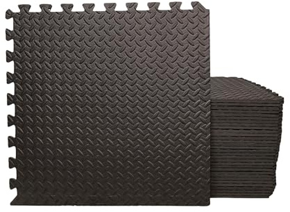 12 Piece EVA Foam Floor Protective Floor Tiles/Mats 60x60cm For Gyms, Garages, Camping, Kids Play Matting, Hot Tub Flooring Mats And Much More! Covers 4.32 sqm (46.5 sq ft)